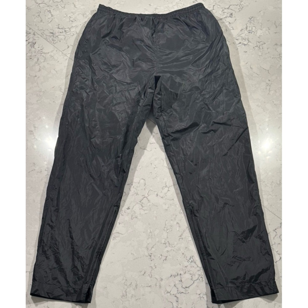 VTG 90s Sun Mountain Rain Pants Mens XL Black Nylon Waterproof Golf Windbreaker